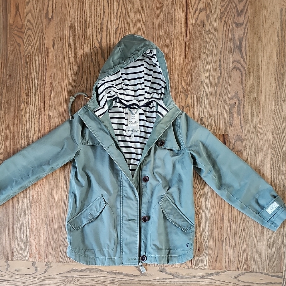 Joules Green Hooded Raincoat